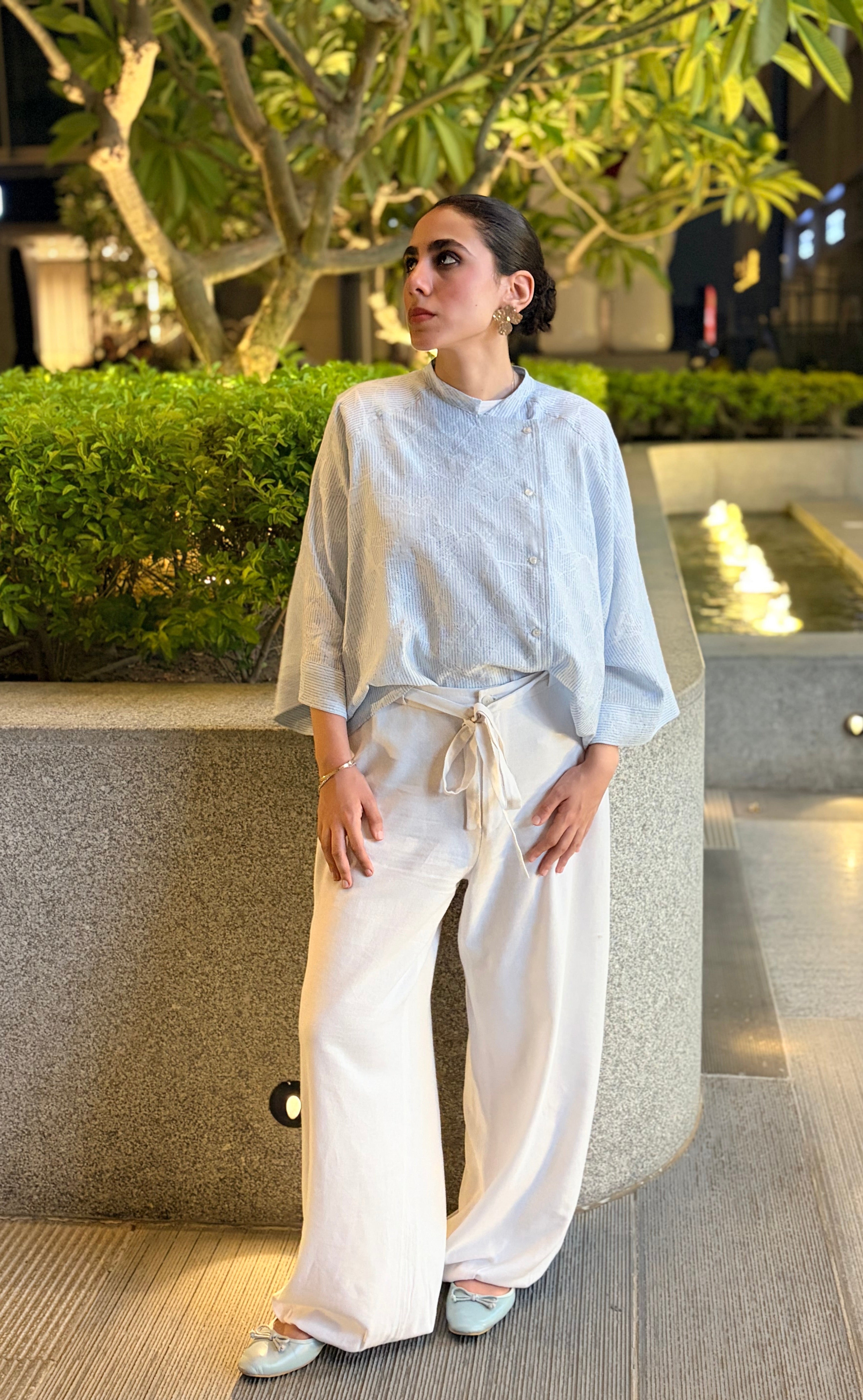 Linen Ballon Sarouel Pants
