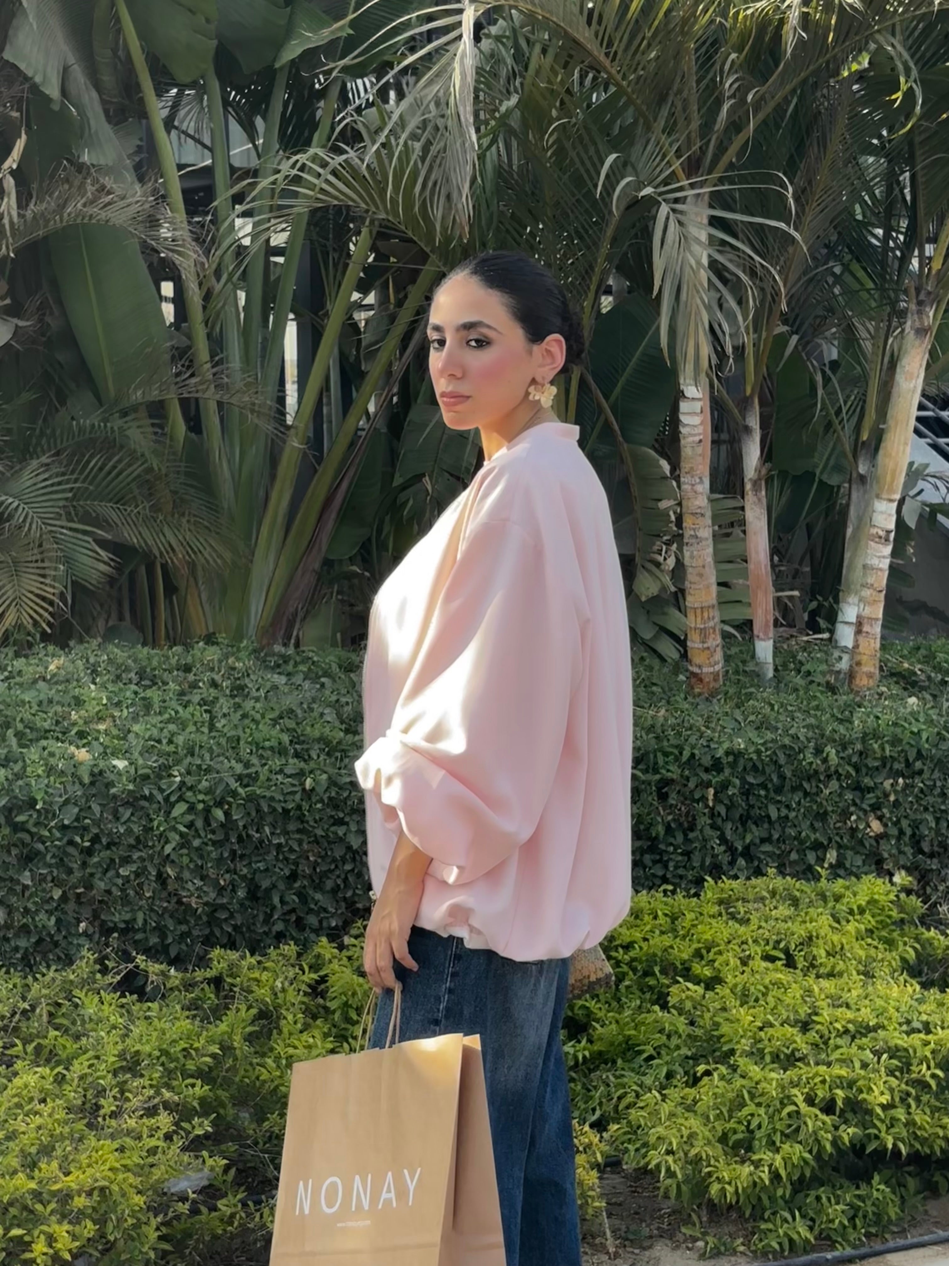 Soft Rose Bomber Jacket