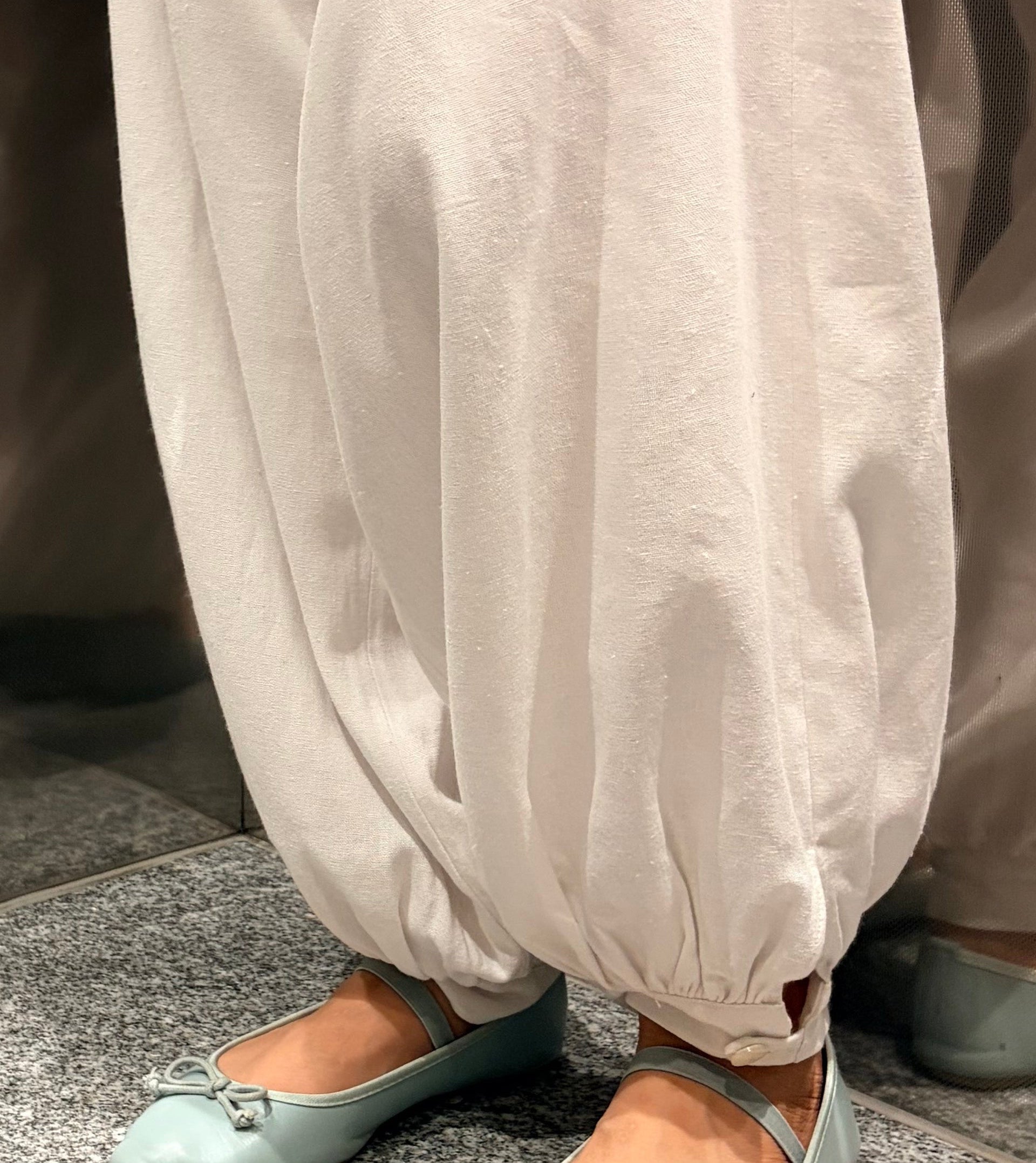 Linen Ballon Sarouel Pants