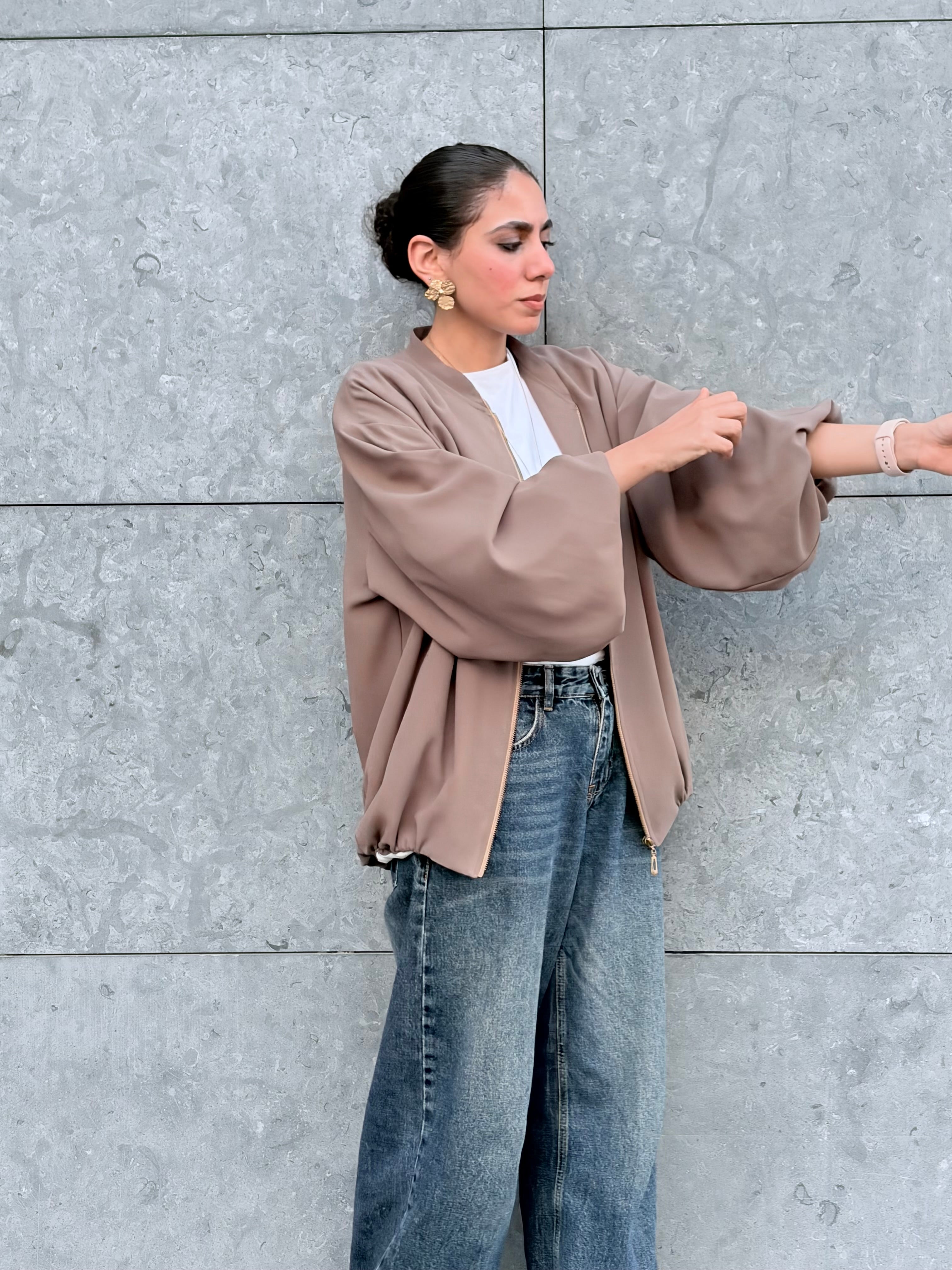 Mocha Bomber Jacket