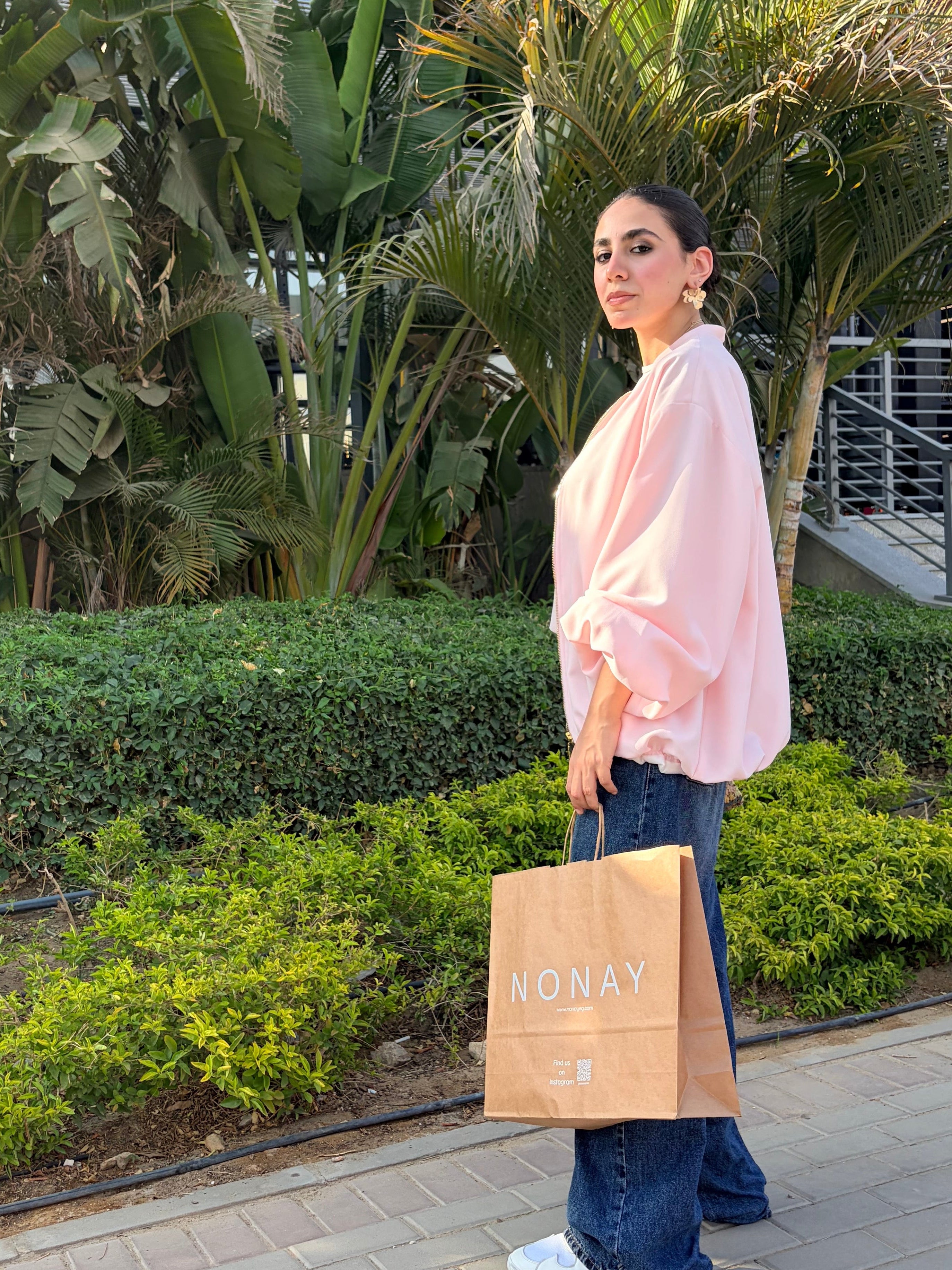 Soft Rose Bomber Jacket