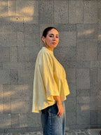 Butter Bloom Asymmetric Striped Shirt