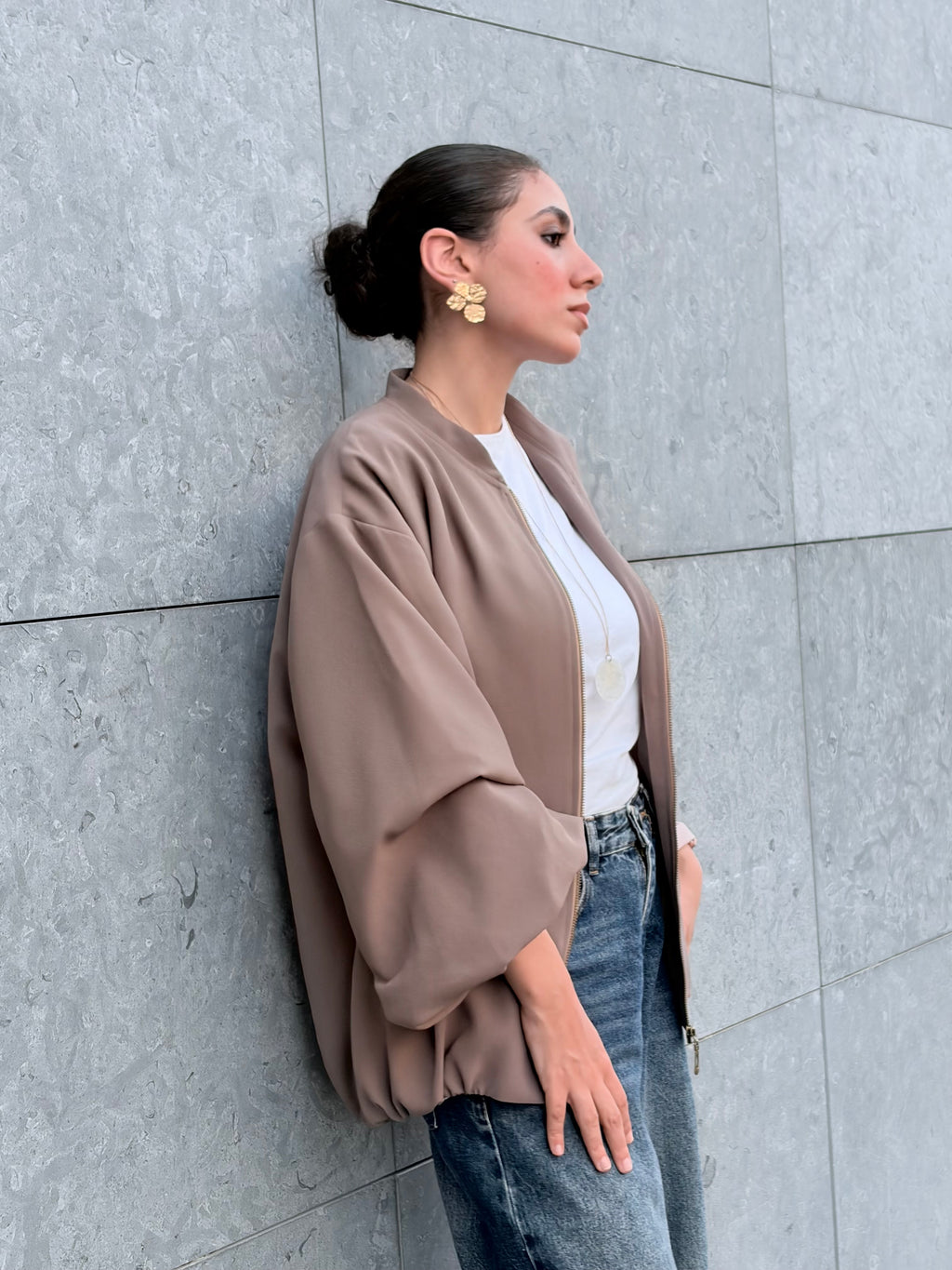 Mocha Bomber Jacket