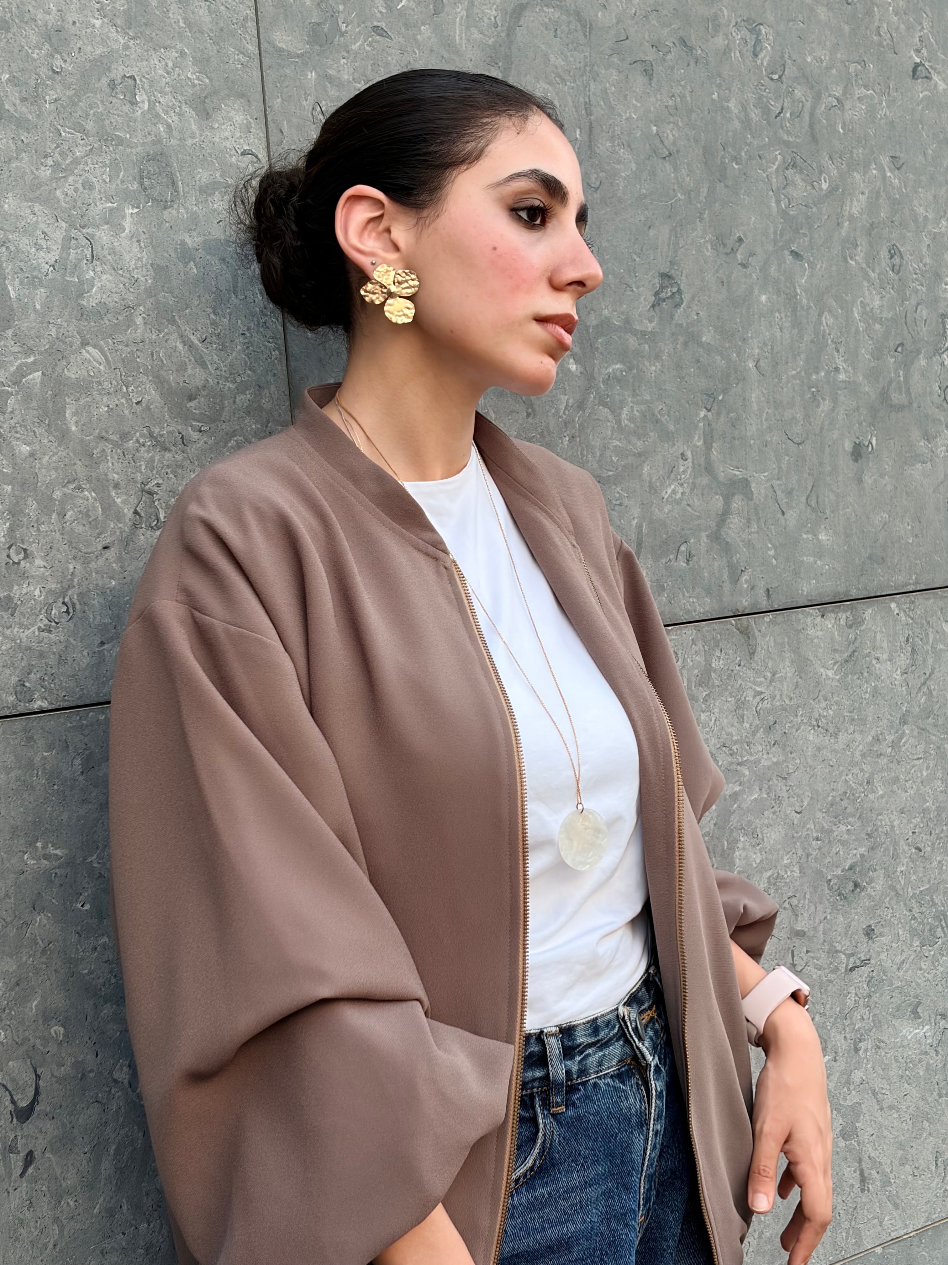 Mocha Bomber Jacket