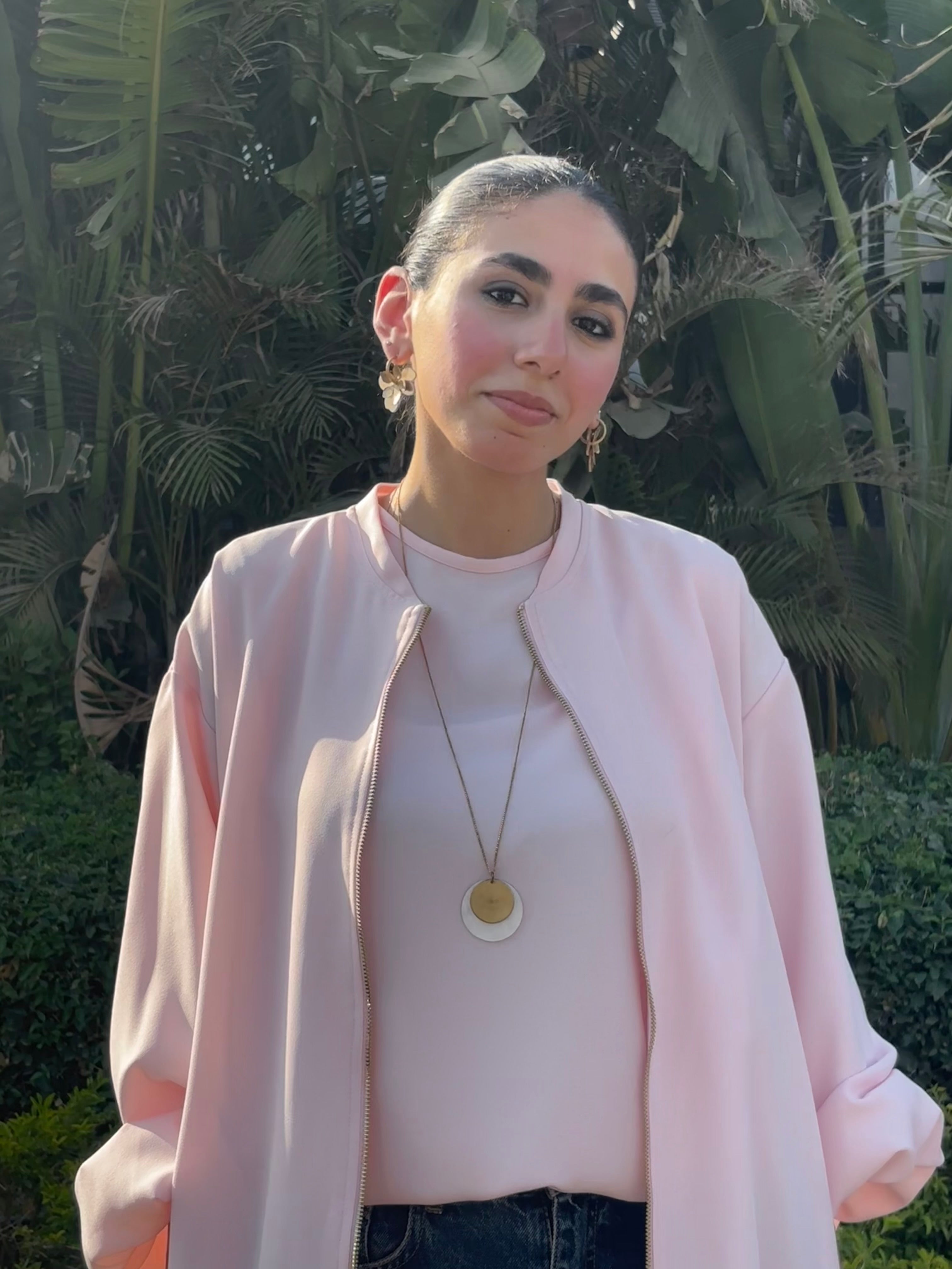 Soft Rose Bomber Jacket