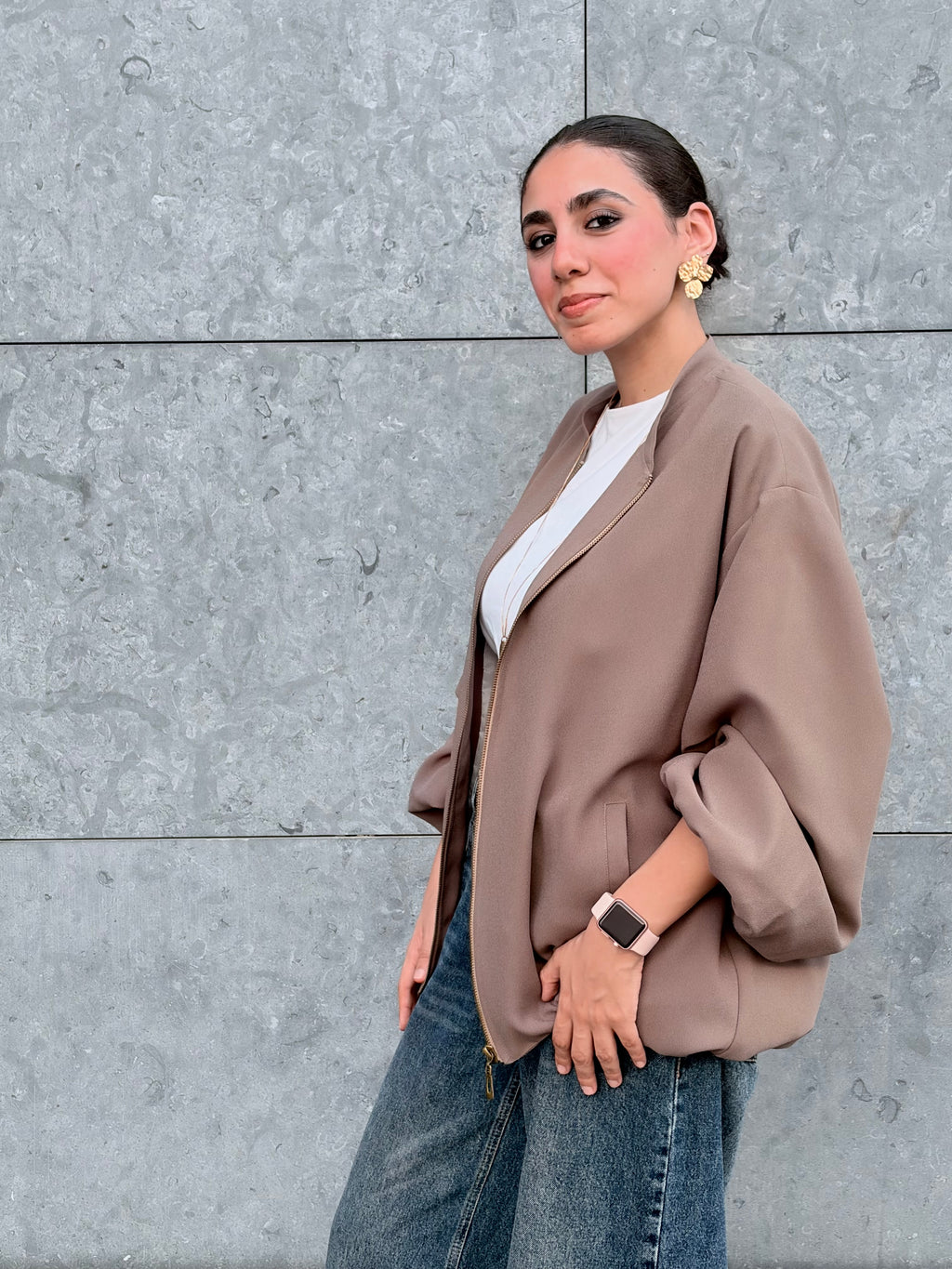 Mocha Bomber Jacket
