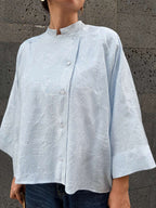 Ciel Bloom Asymmetric Striped Shirt