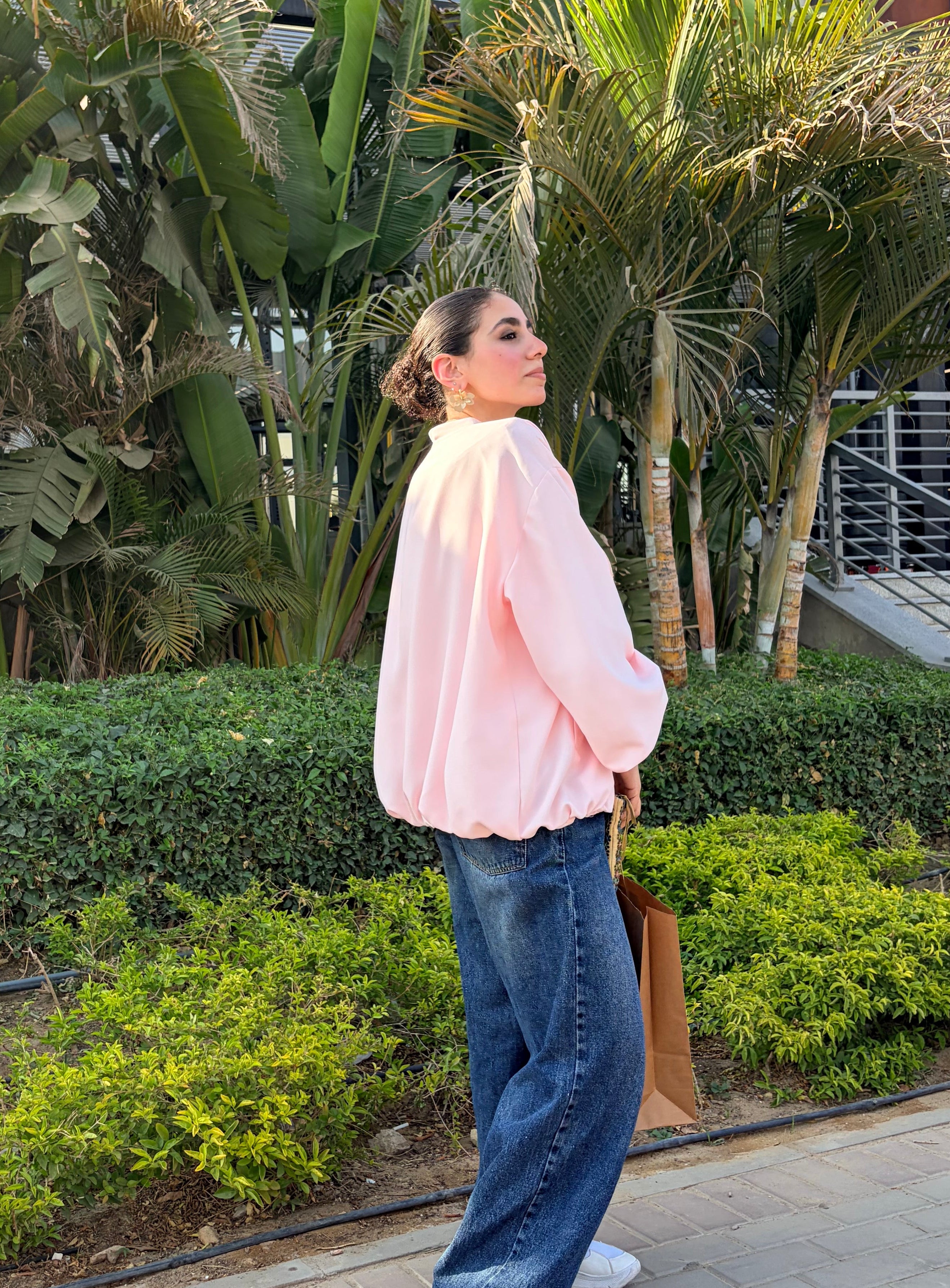 Soft Rose Bomber Jacket