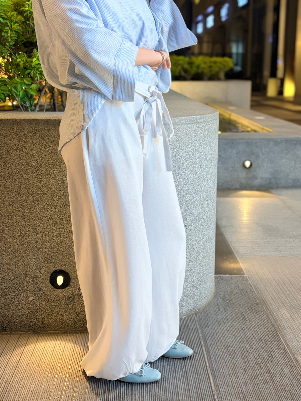 Linen Ballon Sarouel Pants
