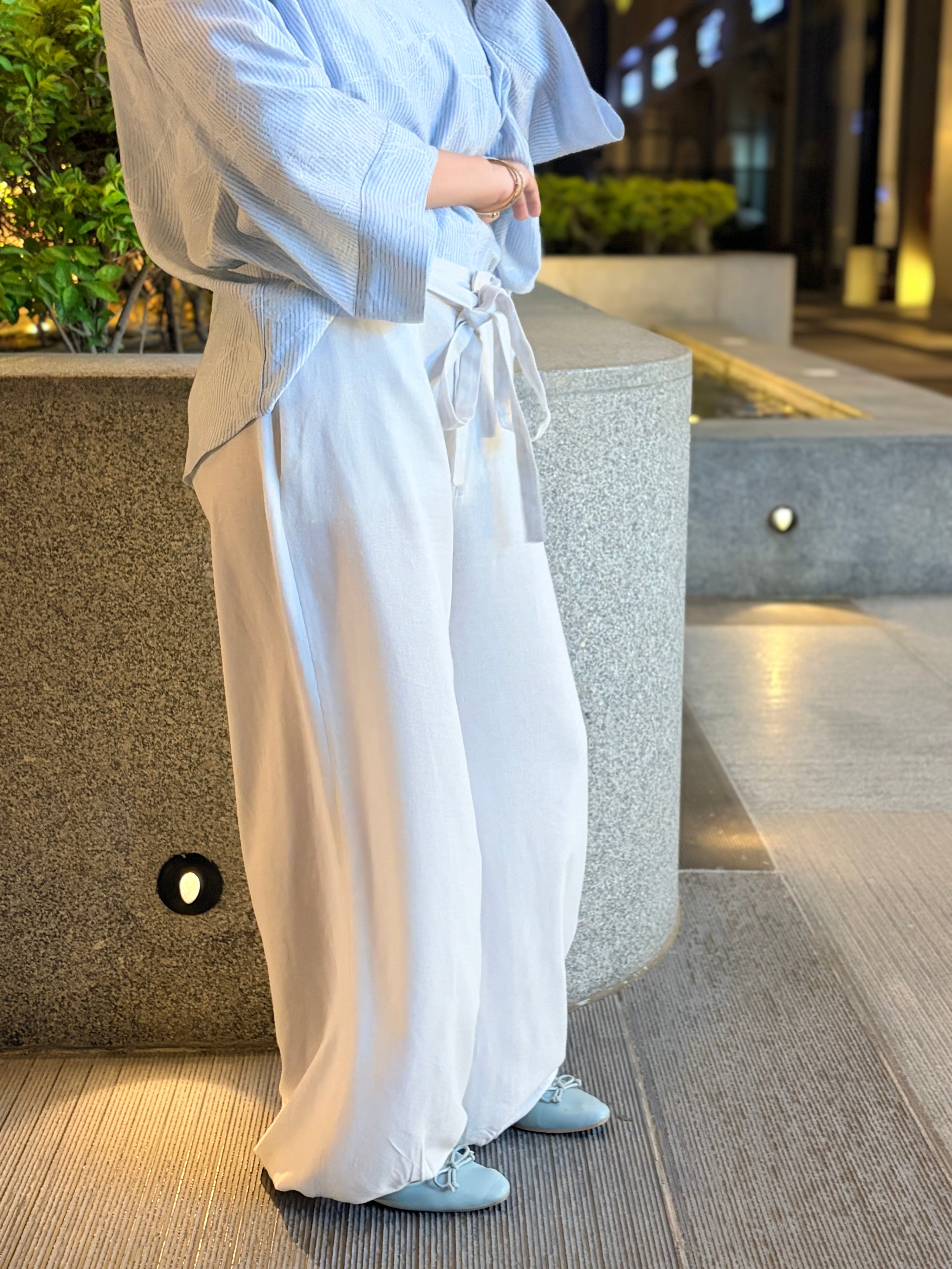 Linen Ballon Sarouel Pants