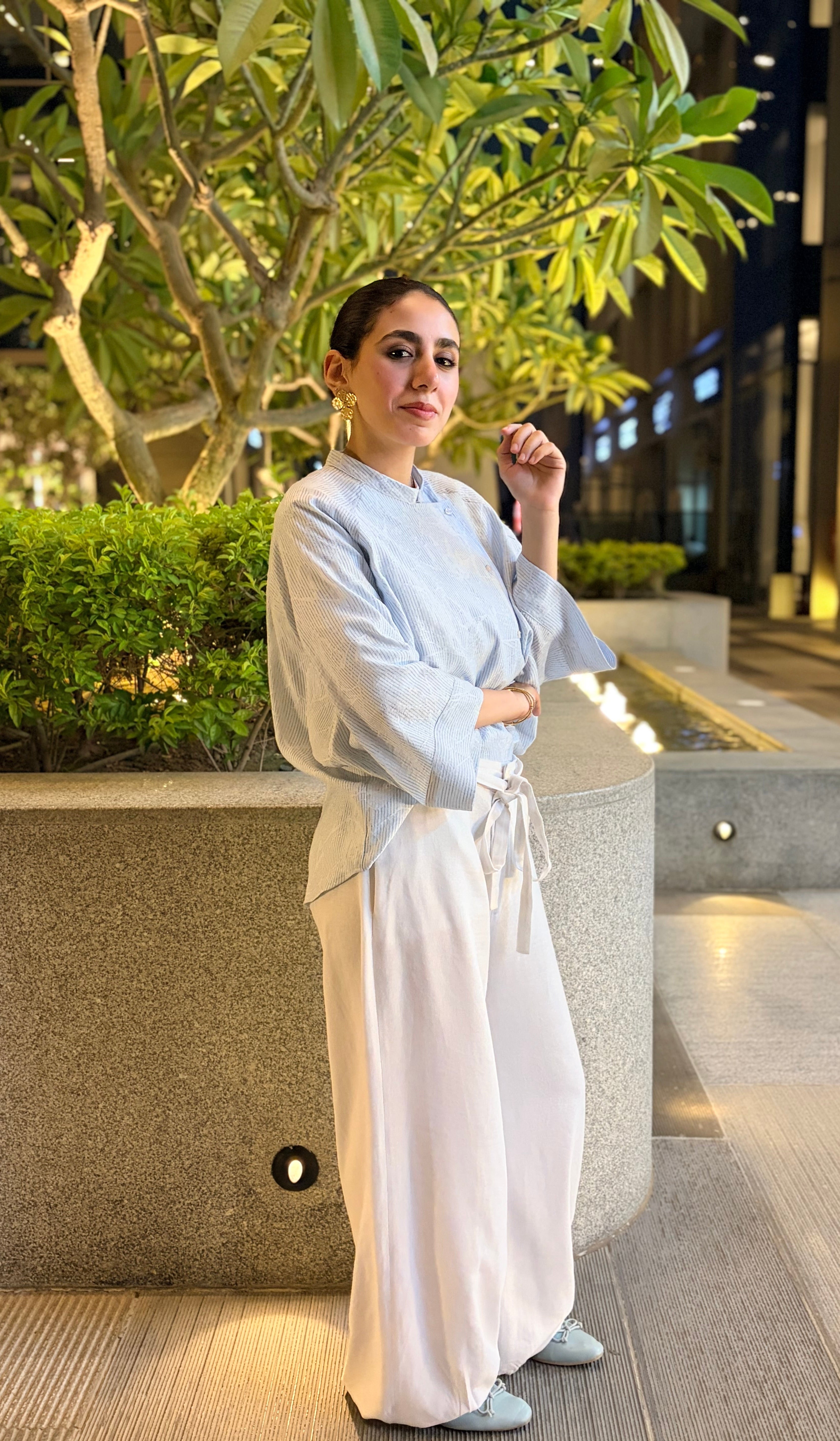 Linen Ballon Sarouel Pants