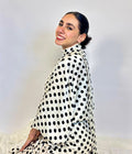 Pearl Dot Tie-Neck Blouse