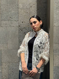 Light Statement Embroidered Bomber
