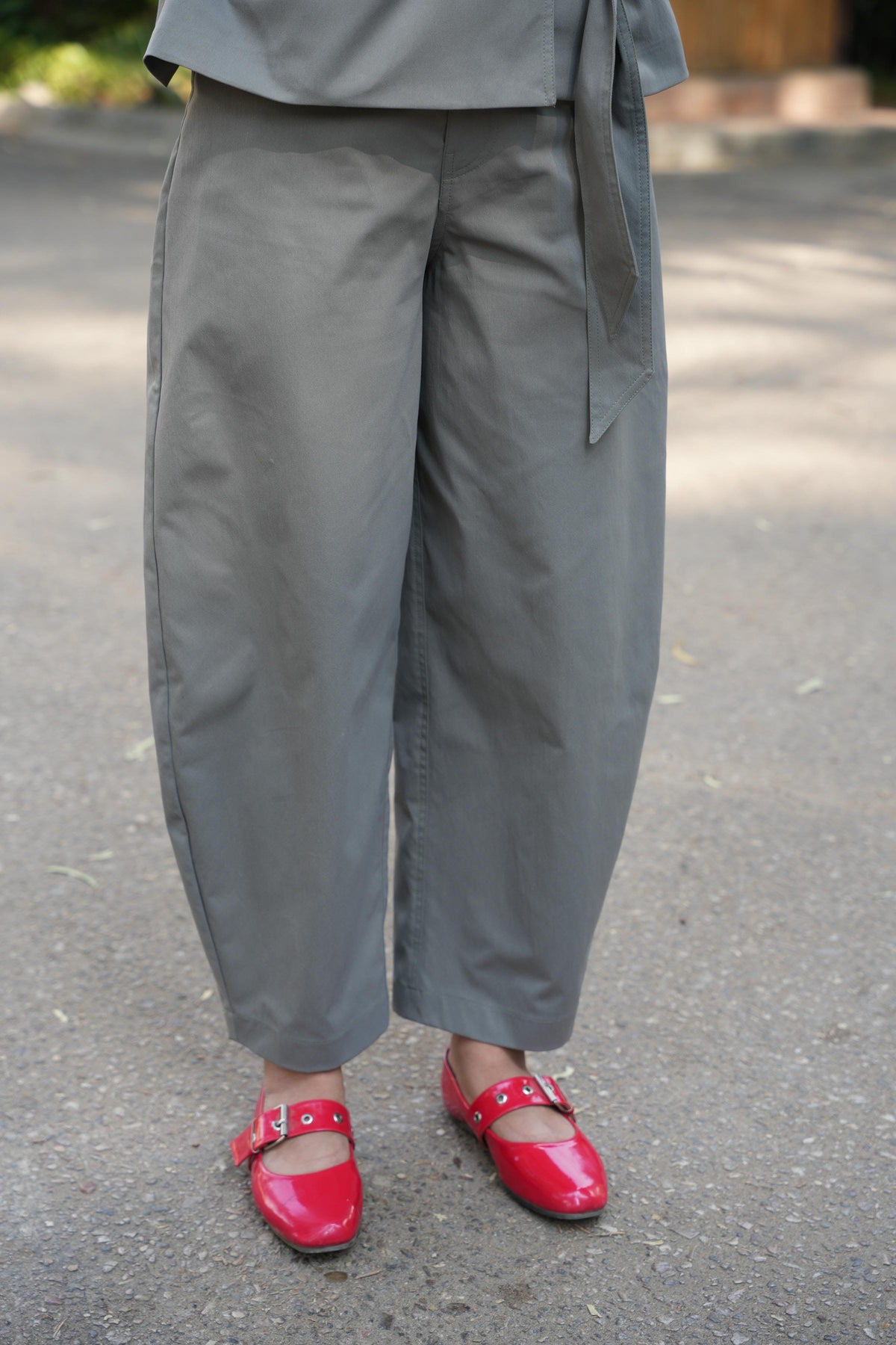 Olive Barrel Pants
