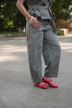 Olive Barrel Pants
