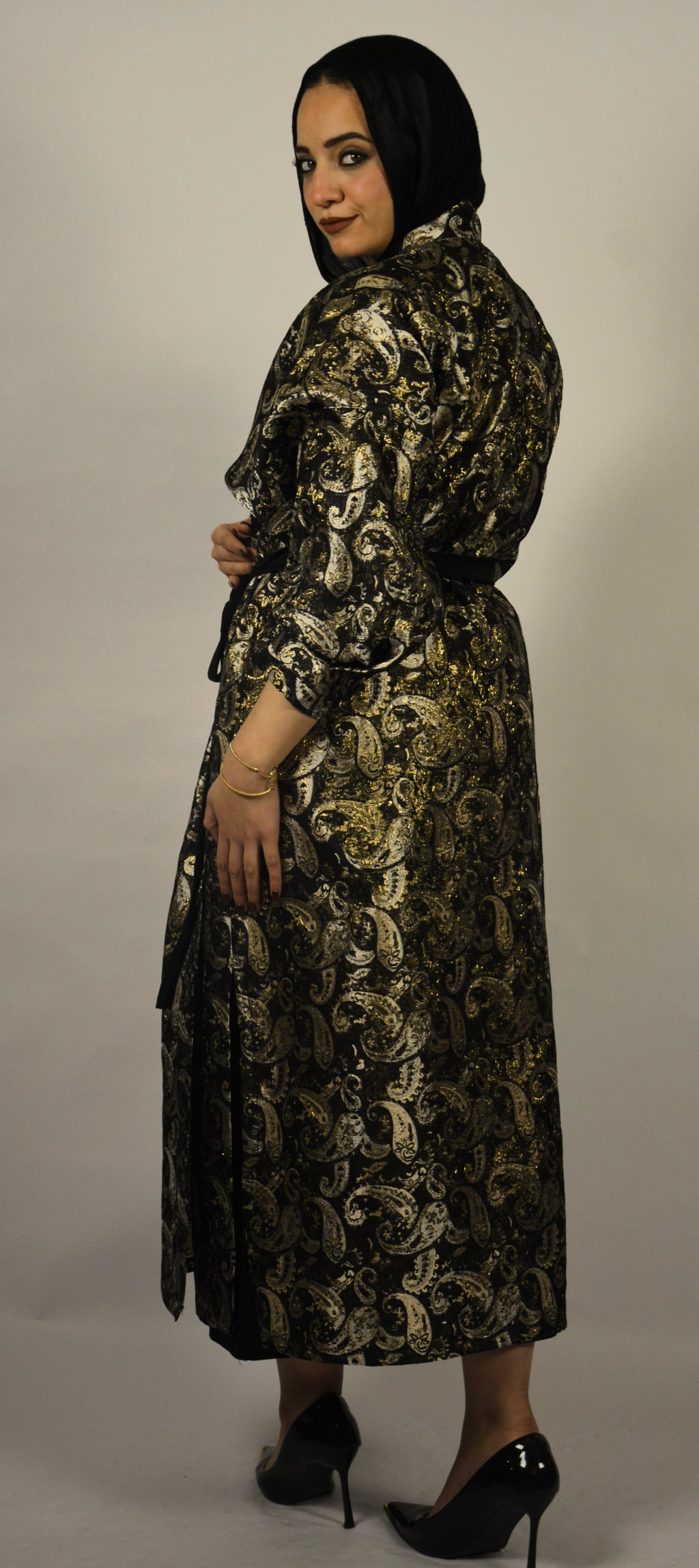 Paisley Black-Gold Kaftan