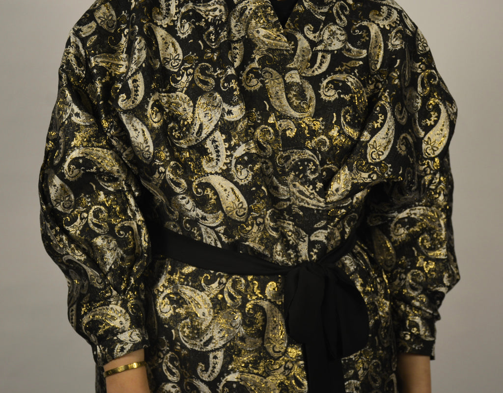 Paisley Black-Gold Kaftan