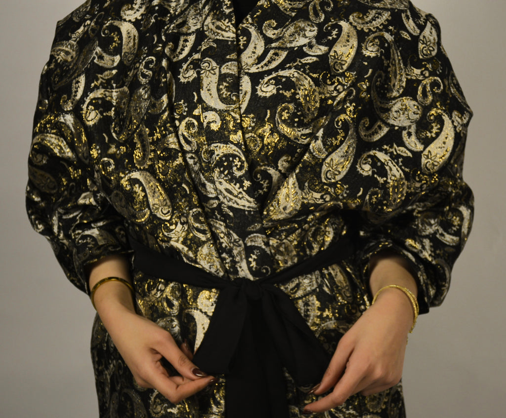 Paisley Black-Gold Kaftan
