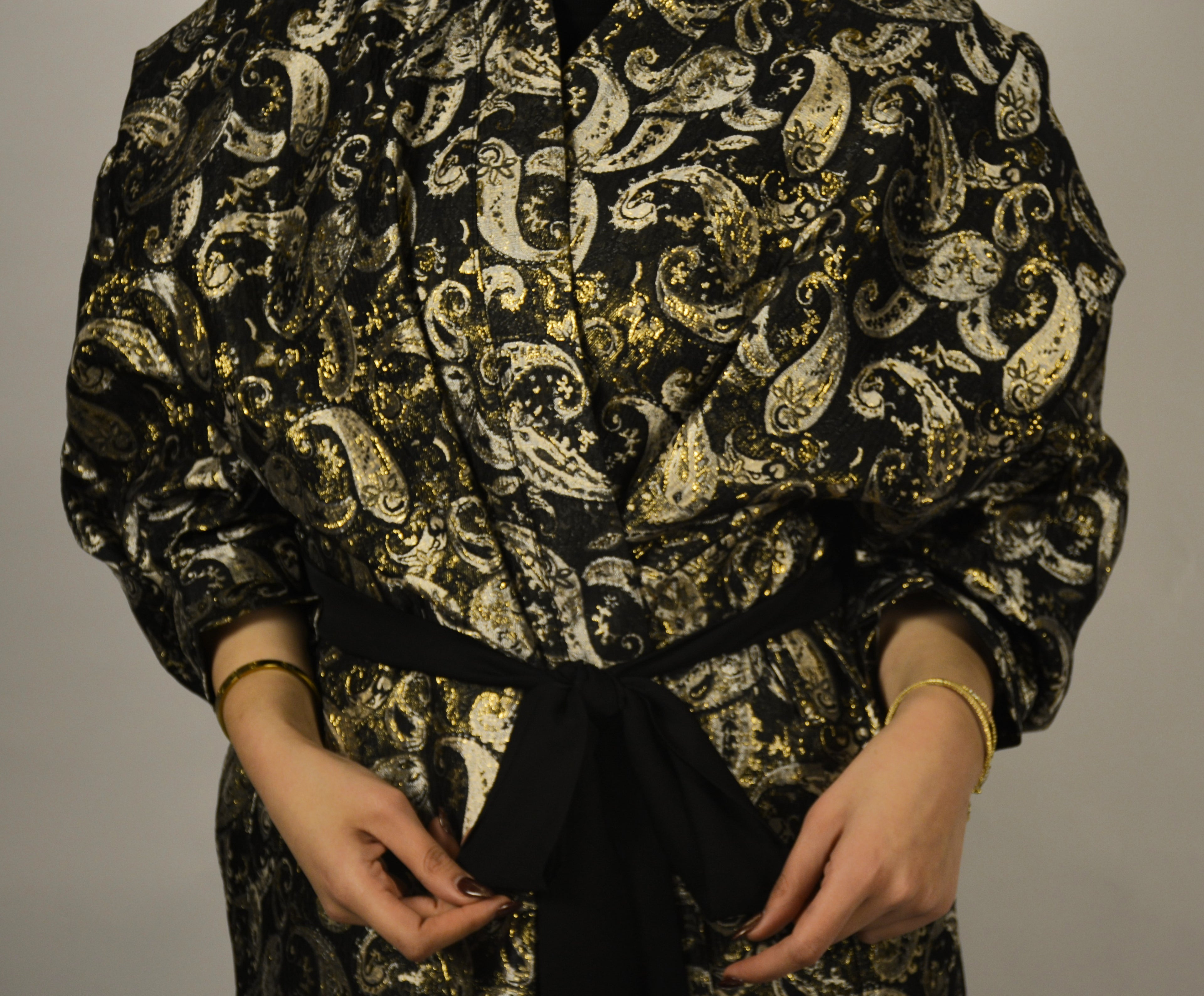 Paisley Black-Gold Kaftan
