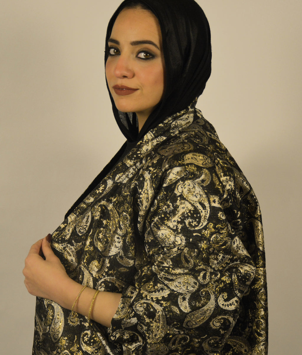 Paisley Black-Gold Kaftan