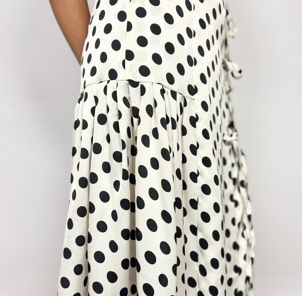 Pearl Dot Wrapped Adjustable Skirt