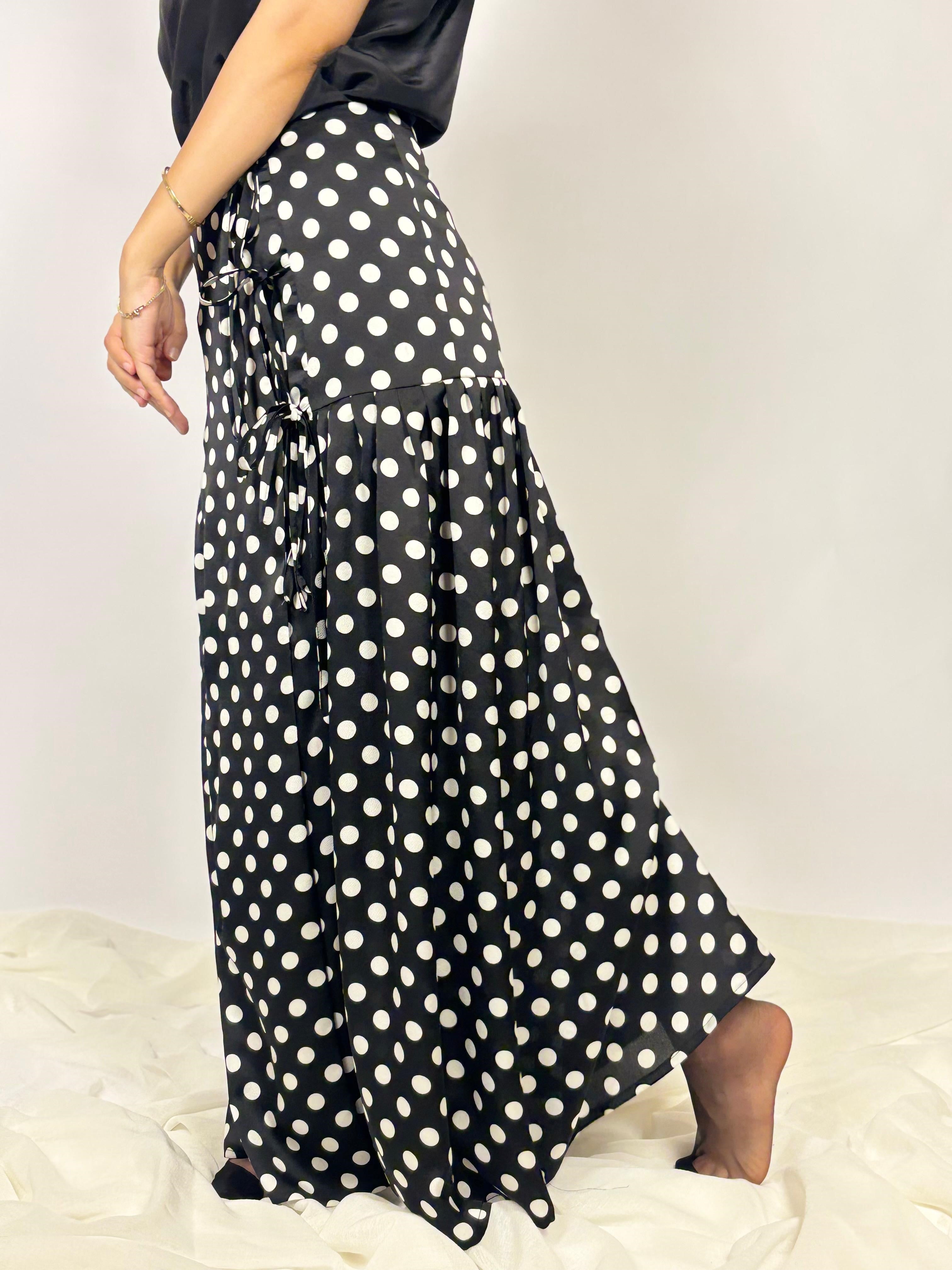 Midnight Dot Wrapped Adjustable Skirt