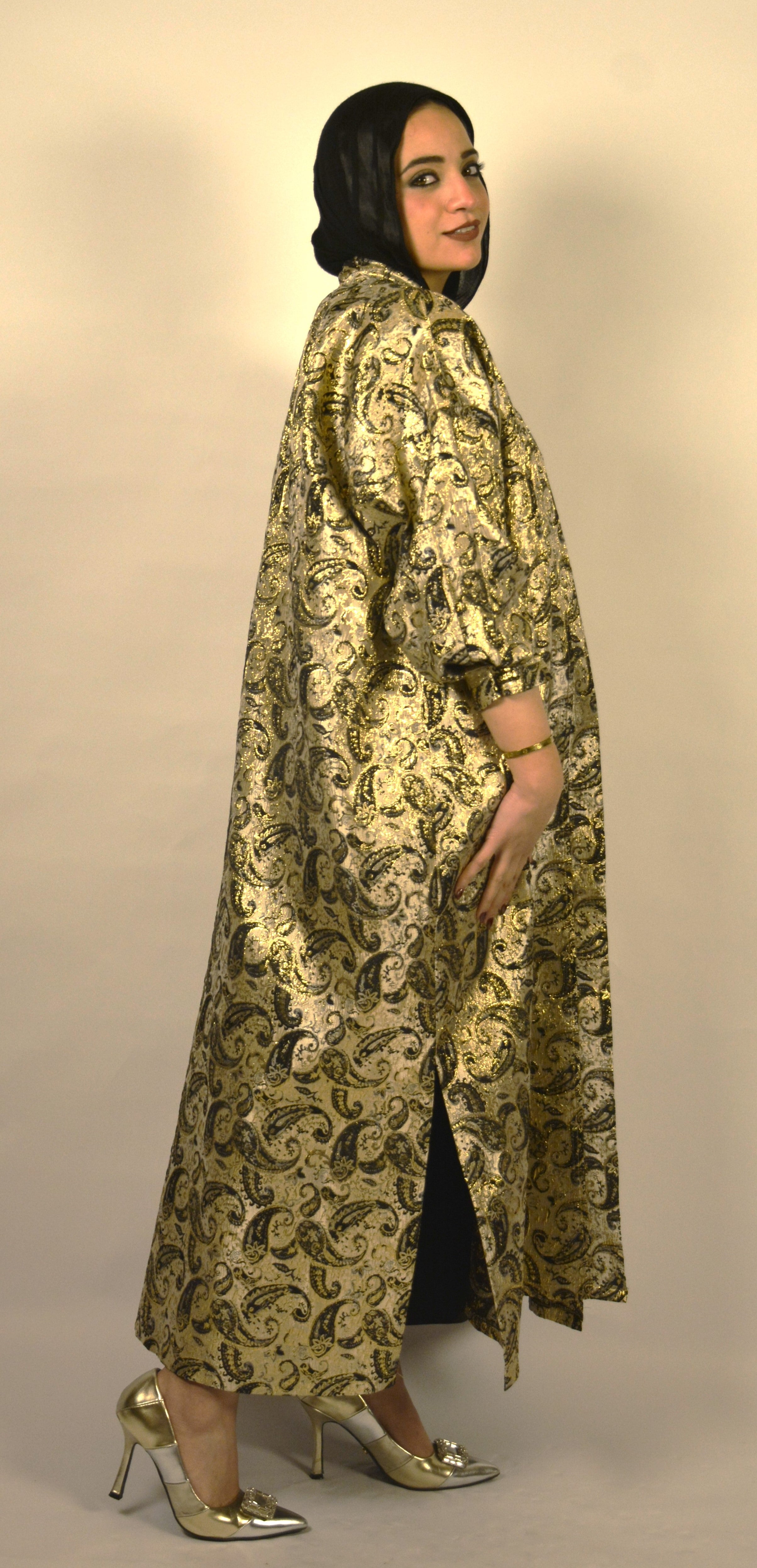 Paisley Gold-Black Kaftan