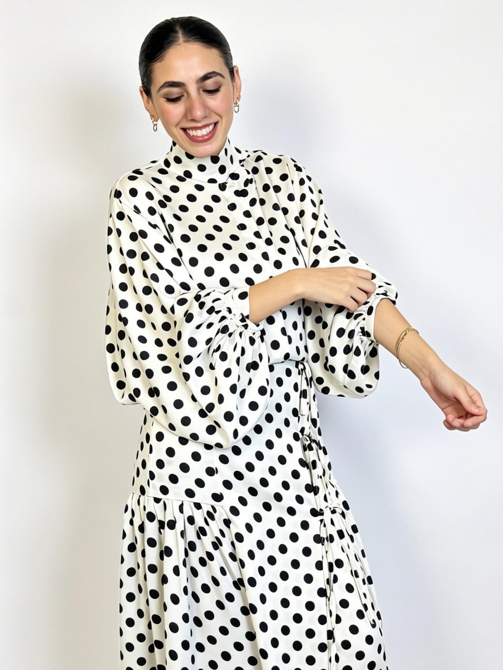 Pearl Dot Wrapped Adjustable Skirt