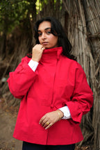 Scarlet Stand Collar Waterproof Jacket