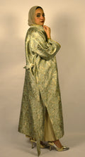 Paisley Mint-Gold Kaftan
