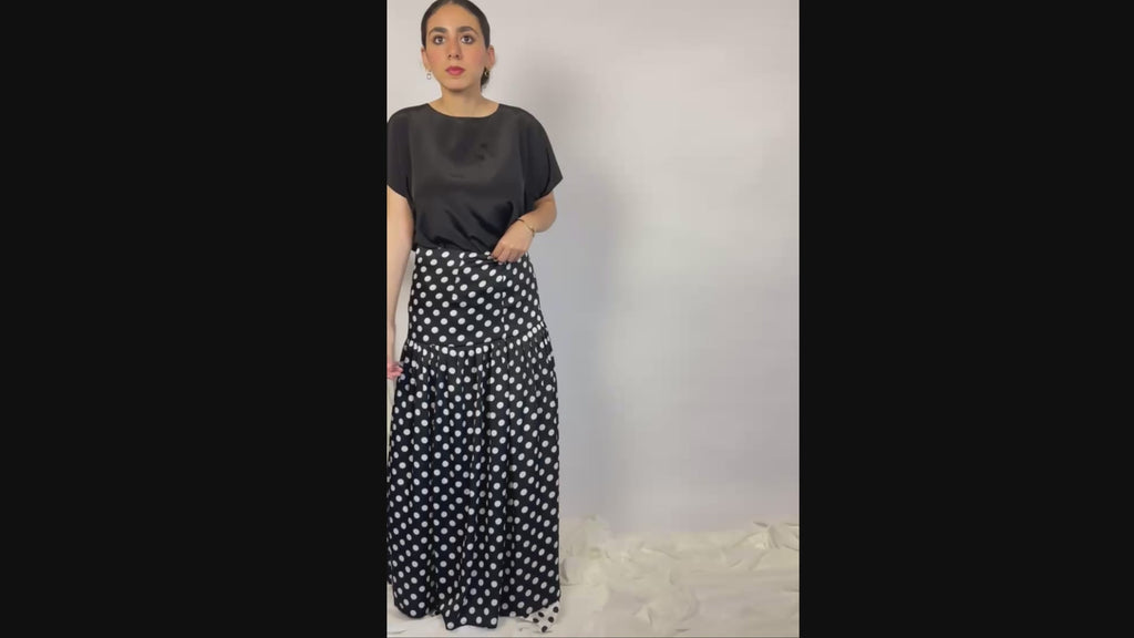 Pearl Dot Wrapped Adjustable Skirt