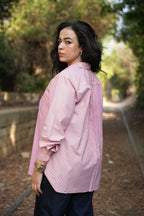 Basic Poplin Red-Striped Shirt
