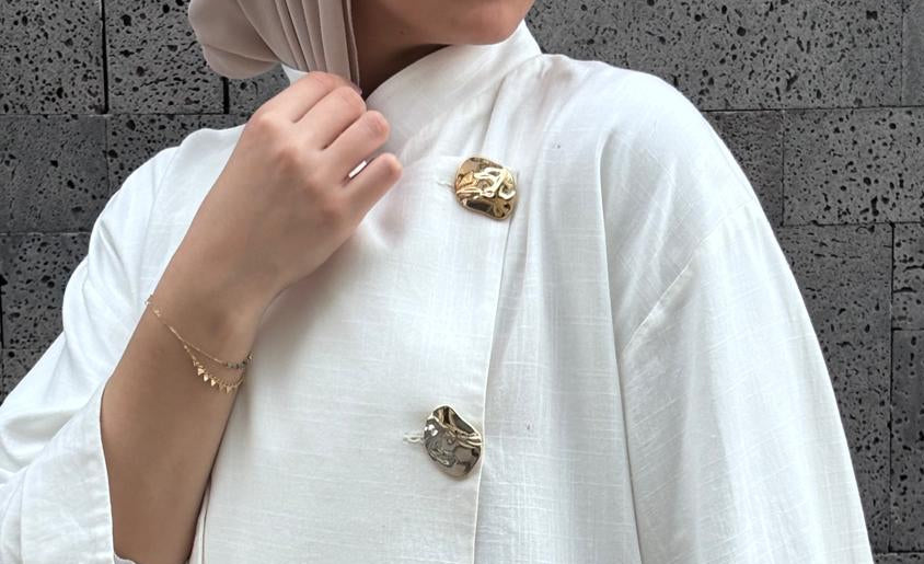 Ecru Linen Side-Button Jacket