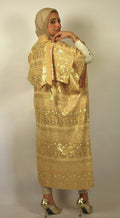 Linen & Sequin Embroidered Simon Kaftan